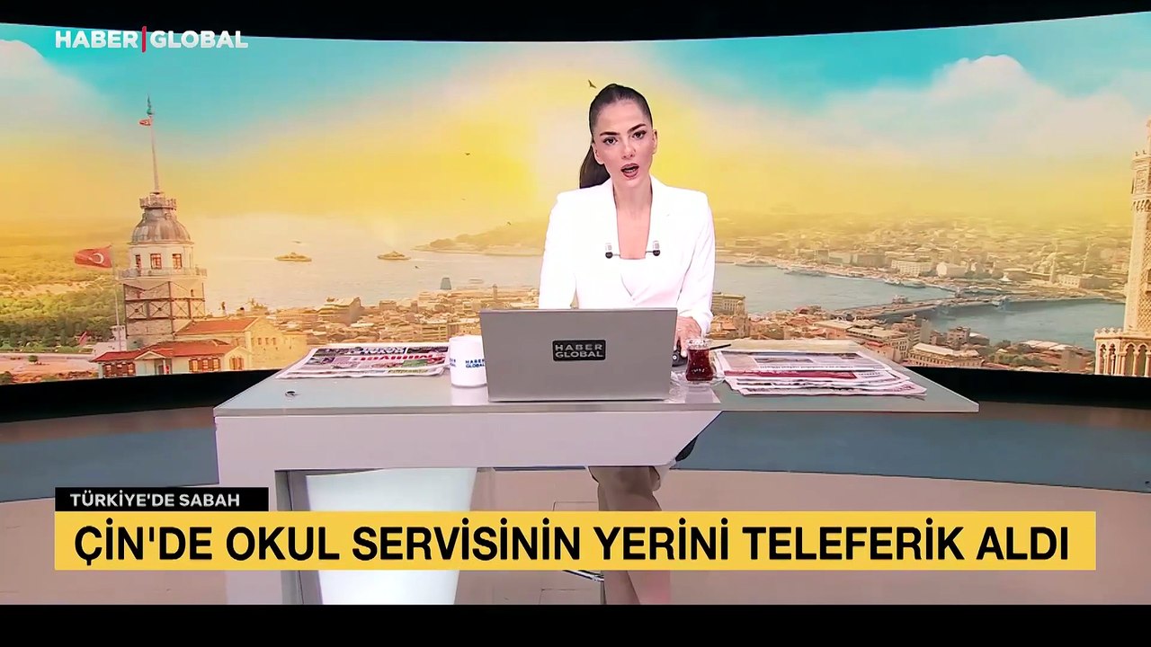 Çin’de okul servisinin yerini teleferik aldı