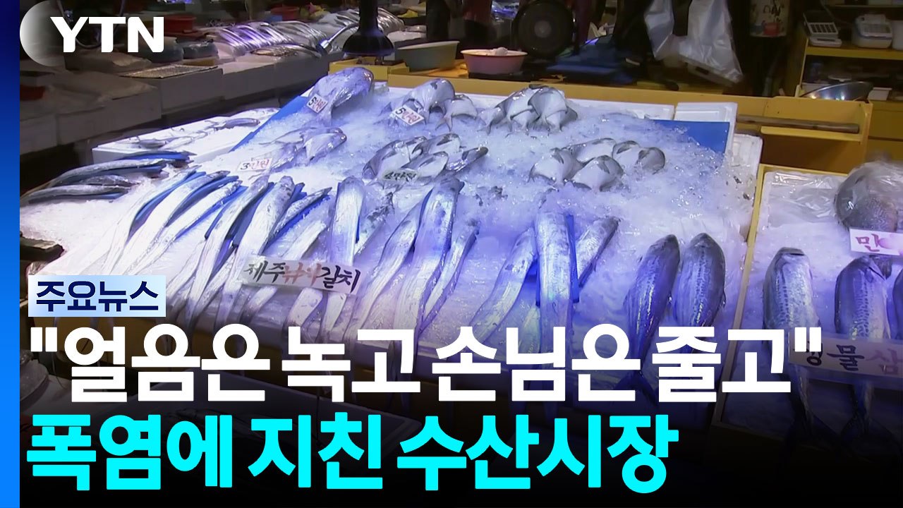 "얼음은 녹고 손님은 줄고"...폭염에 지친 수산시장 / YTN