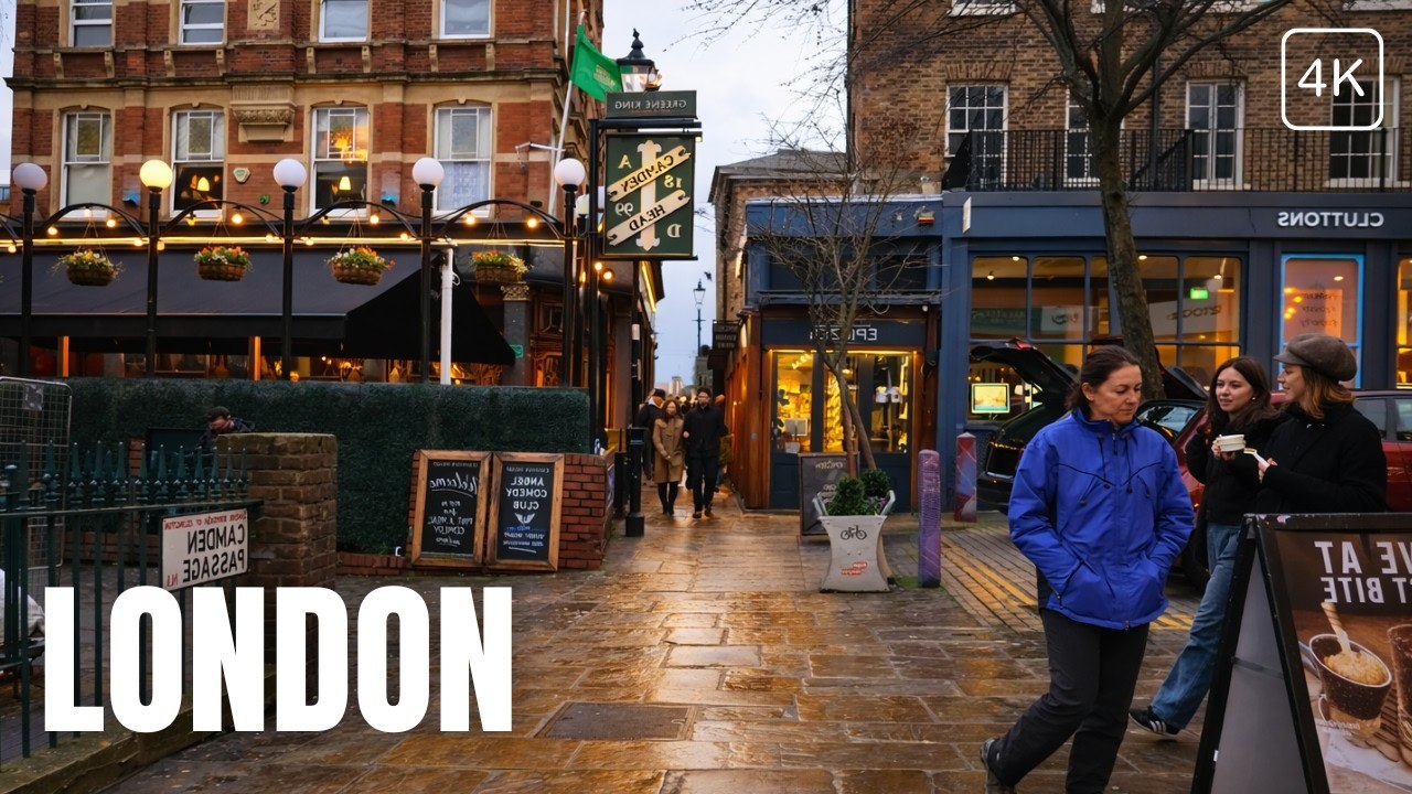 [4K] London Evening Walk | Camden Passage to Angel (A Dreamy Elegant Tour)