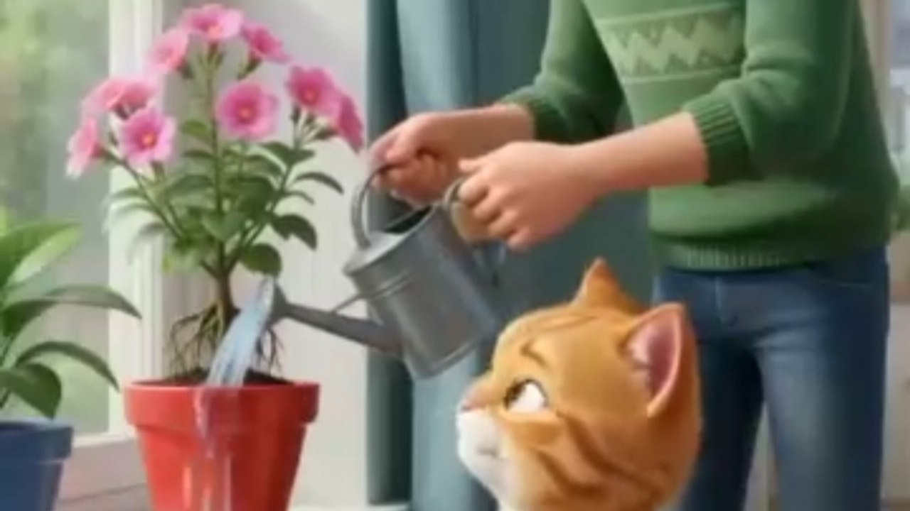 Cat Destroys Plant and Tries to Hide It! 😭 #shorts