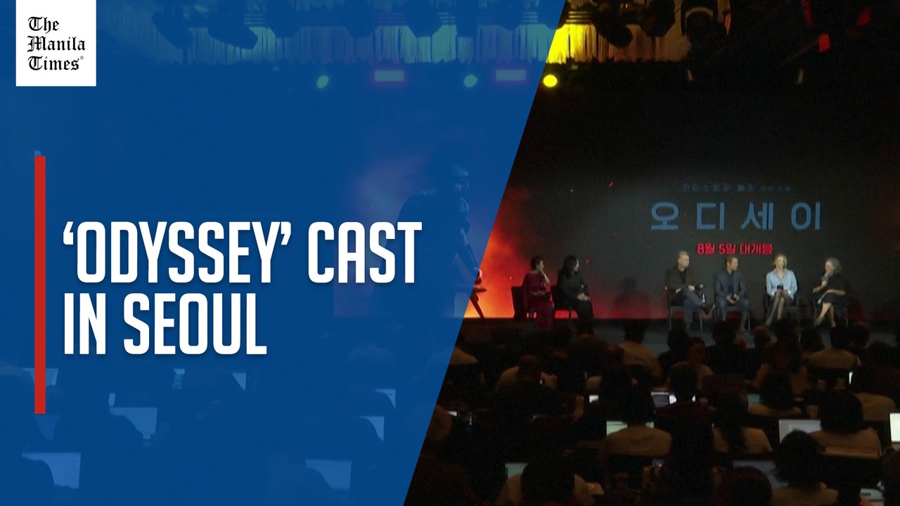 Cast members of Nolan's 'Odyssey' attend press conference ahead of South Korean release