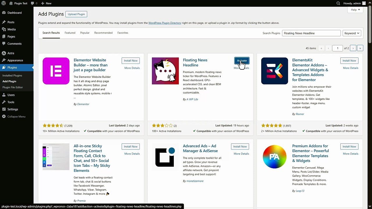WordPress Scrolling News Ticker_ Install & Setup Floating News Headline