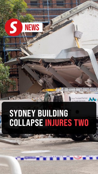 Two people hospitalised after building collapse in Sydney