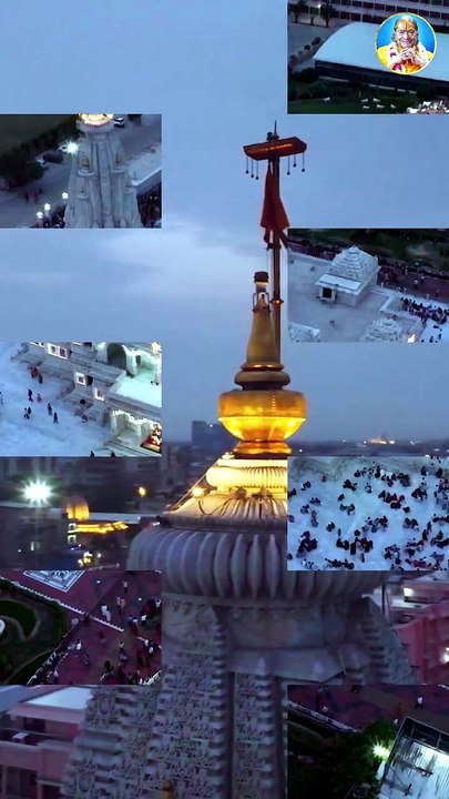 Beautiful view of Prem Mandir Vrindavan from the sky | Mathura Temple