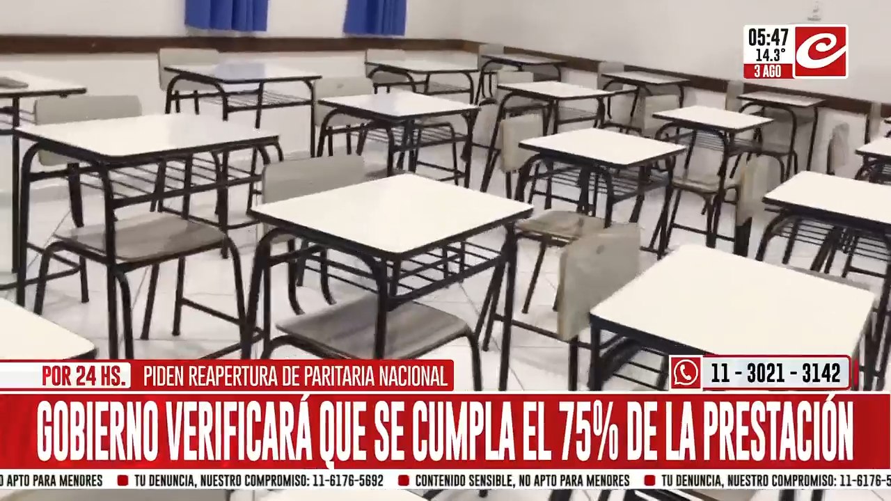 Paro Nacional Docente: el Gobierno hará controles y habrá sanciones