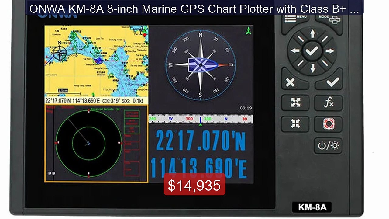 ONWA KM-8A 8-inch Marine GPS Chart Plotter with...