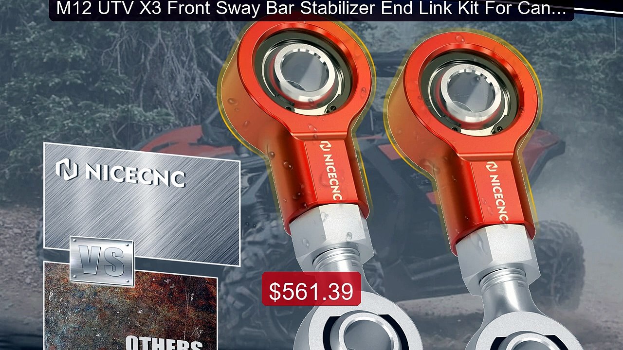 M12 UTV X3 Front Sway Bar Stabilizer End Link K...