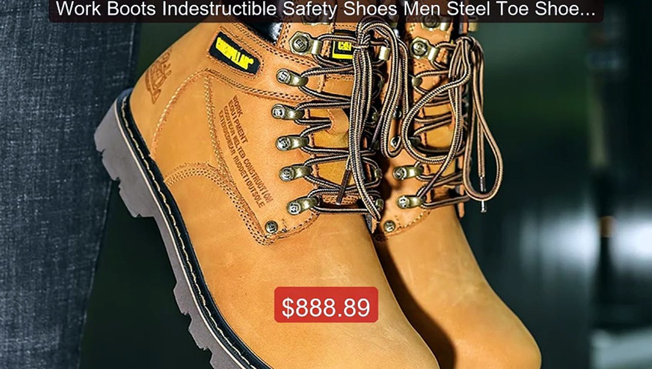 Work Boots Indestructible Safety Shoes Men Stee...