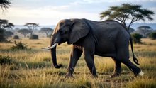 African Elephant : The largest land animal with remarkable intelligence and family bonds