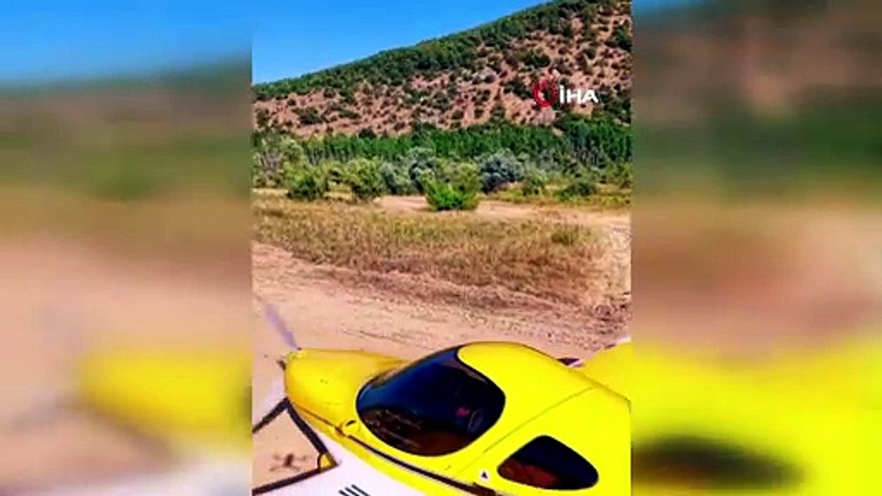 Annesine verdiği sözü tutup, köyüne uçakla dönmüştü... Şimdi de köye pist inşa edildi!