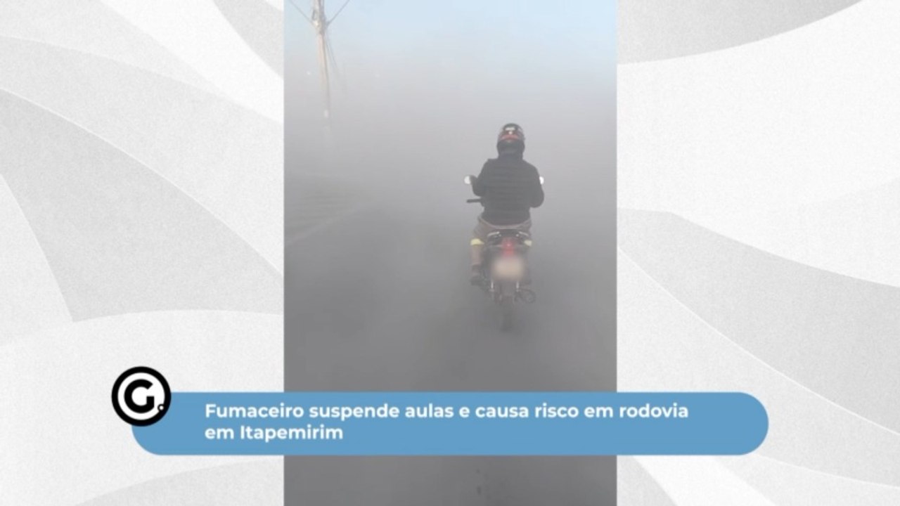 Fumaceiro suspende aulas e causa risco em rodovia em Itapemirim