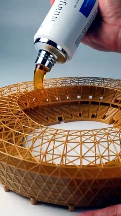 Magic Gel Tube Builds a Transparent Football St...