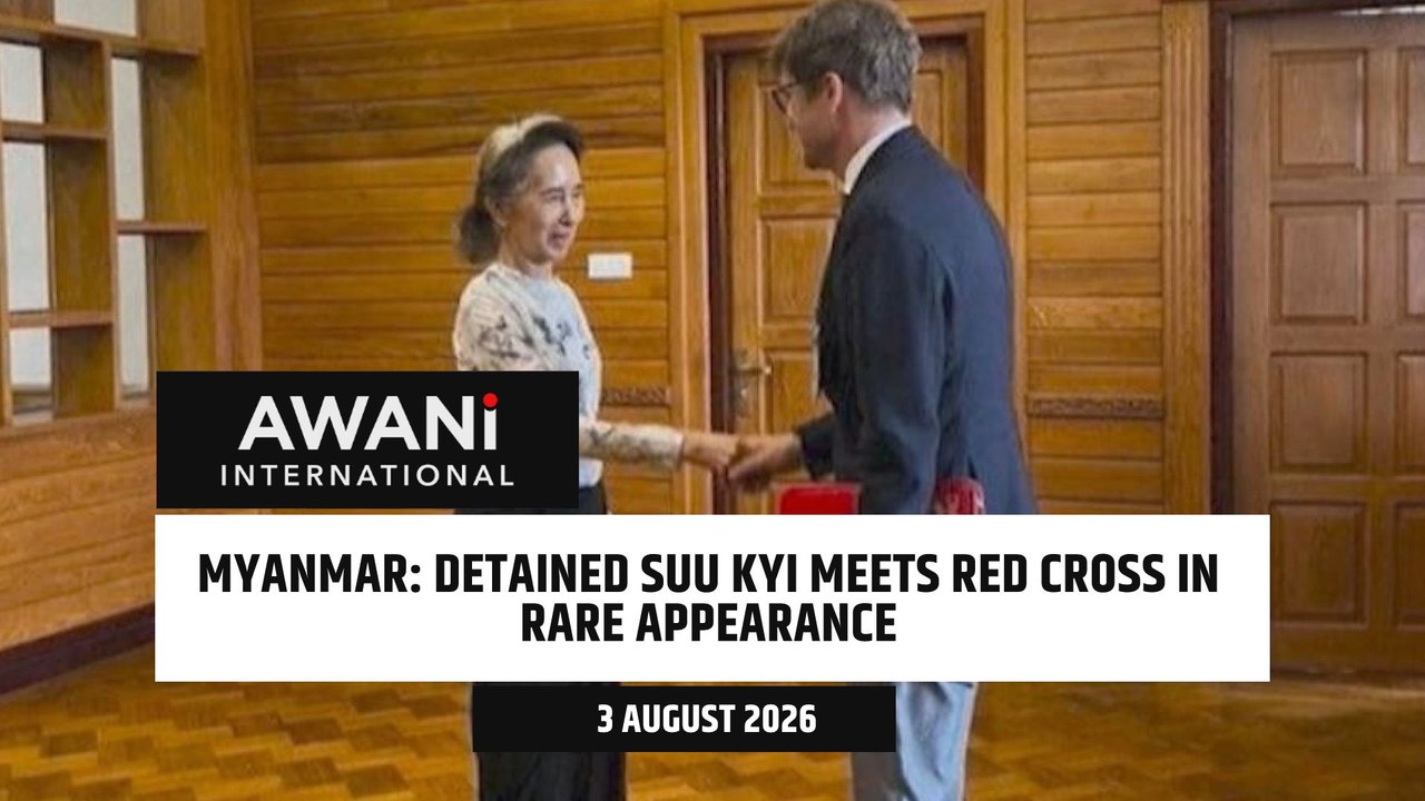 Myanmar shows Suu Kyi meets Red Cross official amid concerns for her health