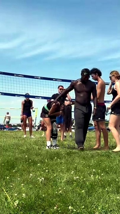 Volleyball Hits Woman in Face During Tournament