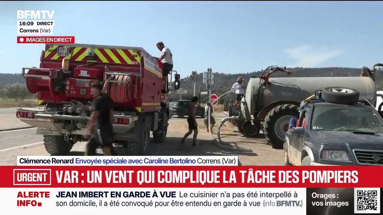 Incendie dans le Var: le vent complique la tâche des pompiers
