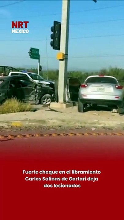 Fuerte choque en el libramiento Carlos Salinas de Gortari deja dos lesionados leves