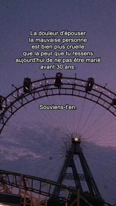 Il y a bien pire que le célibat...prends ton temps et tu trouveras la bonne personne au bon moment.