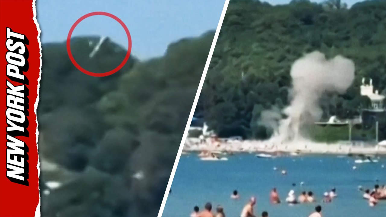 Horrifying moment drone strikes crowded Russian beach, killing 7 including 3 kids