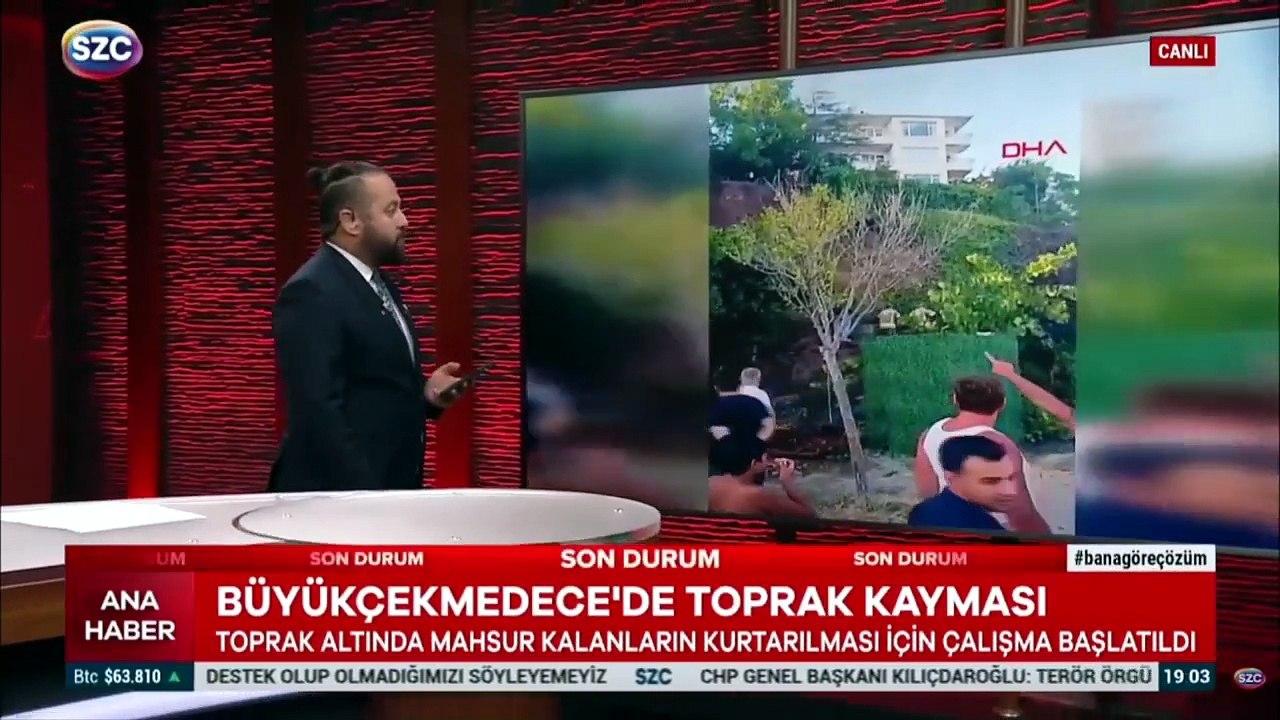Büyükçekmece'de toprak kayması! Mahsur kalanlar var