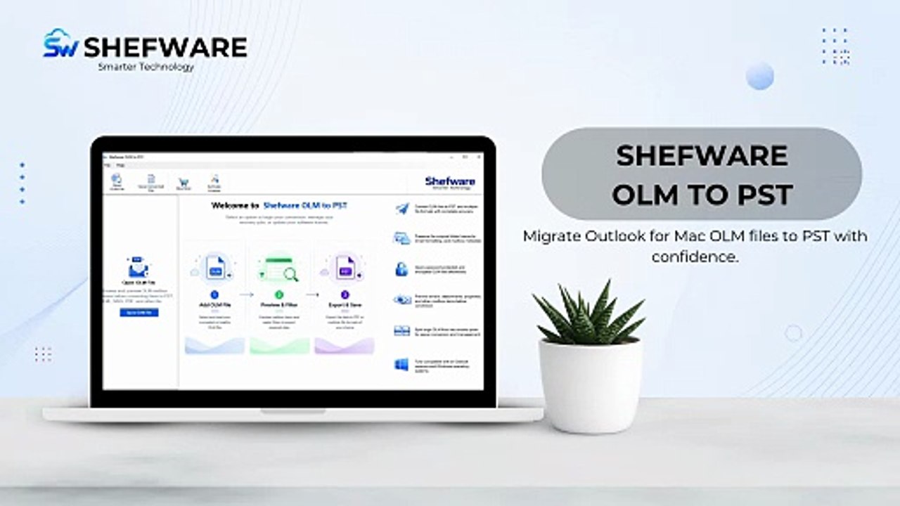 OLM to PST Converter | Convert Outlook for Mac OLM Files to PST | Shefware Demo