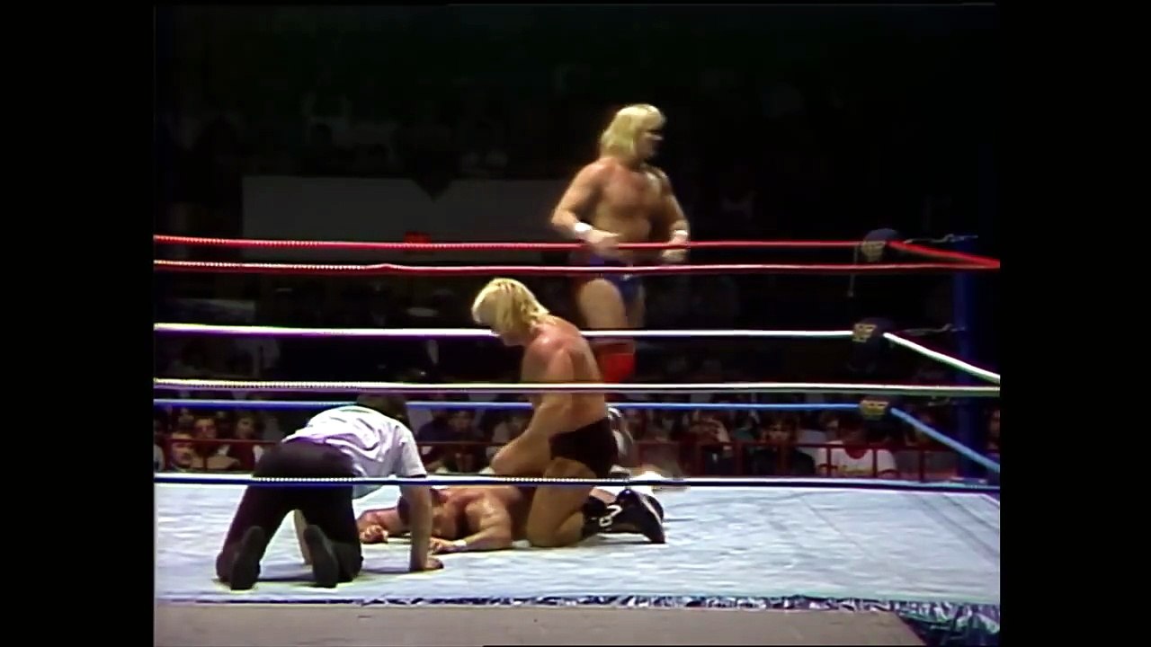 Prime Time Wrestling-1-26-1987-brutus beefcake in red & Greg valentine