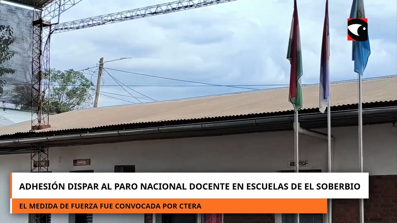 Adhesión dispar al paro nacional docente en escuelas de El Soberbio