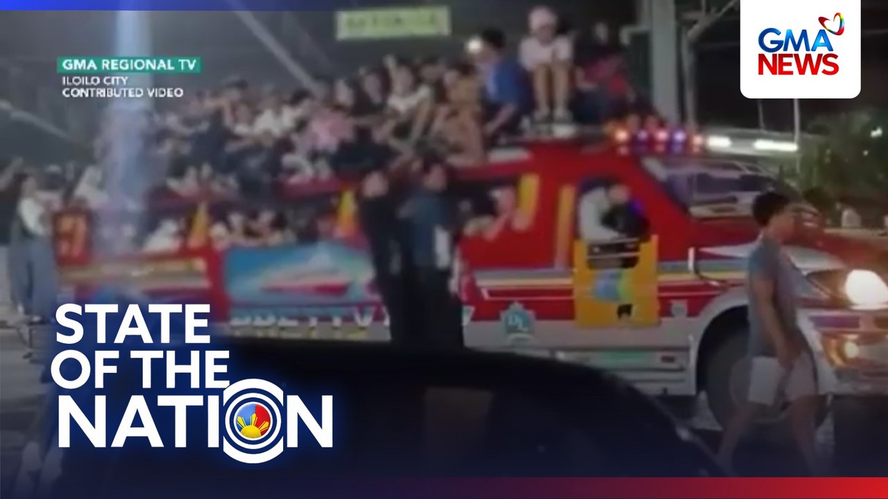 Jeep, sa Iloilo, mahigit 30 ang sakay sa bubong; mahigit 15 ang nakasabit | SONA