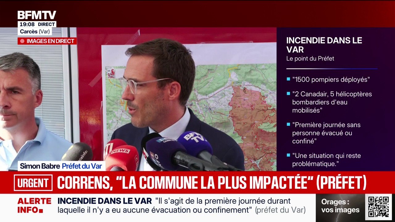 Incendie dans le Var: "52% de la superficie de Correns a brûlé", détaille le préfet
