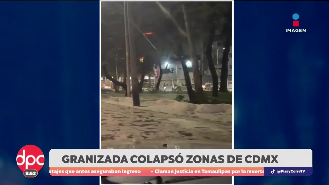 Granizada cubre de blanco calles de la CDMX | De Pisa y Corre con Paola Rojas