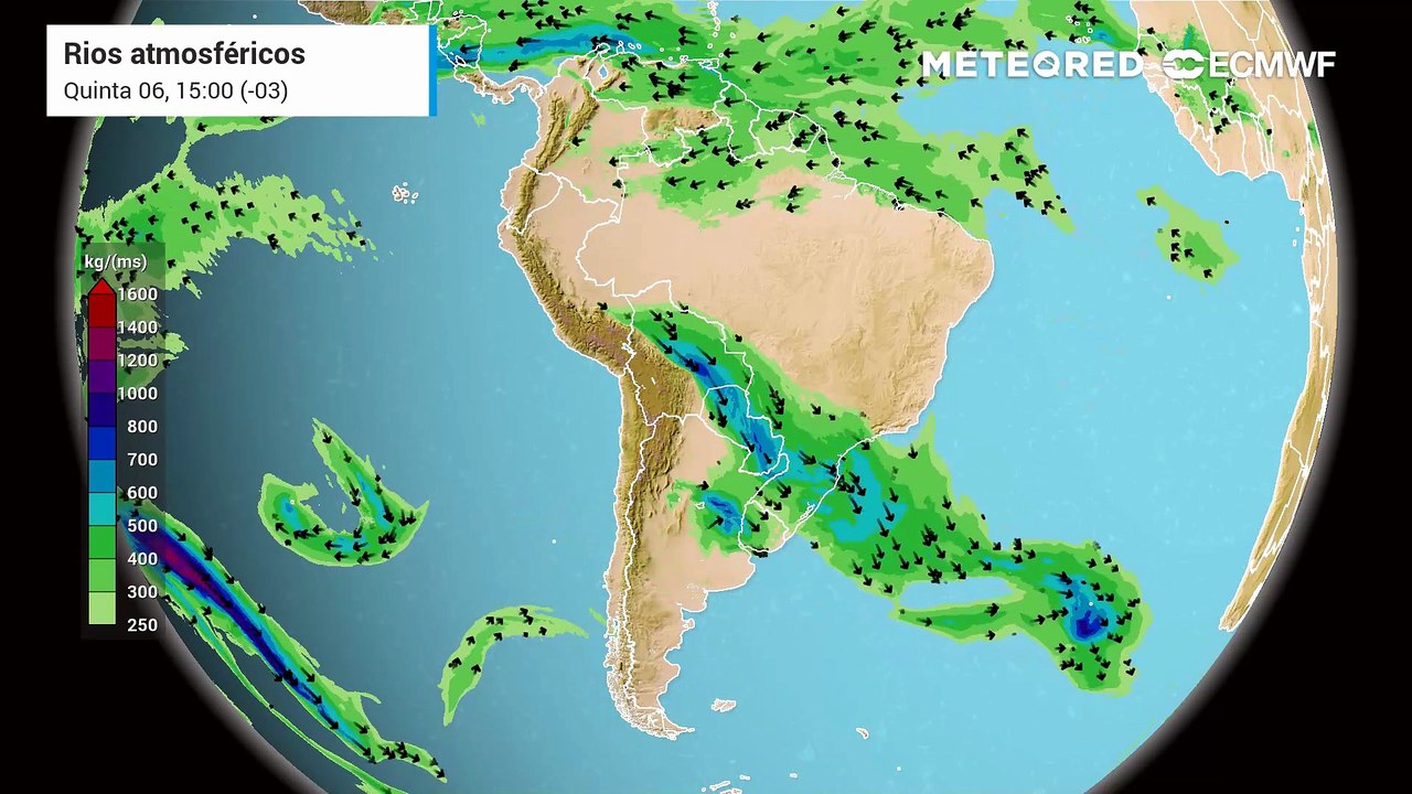 Segunda-feira, 3 de Agosto: Ciclone e frente fria atingem o Sul: risco de temporais e chuva forte