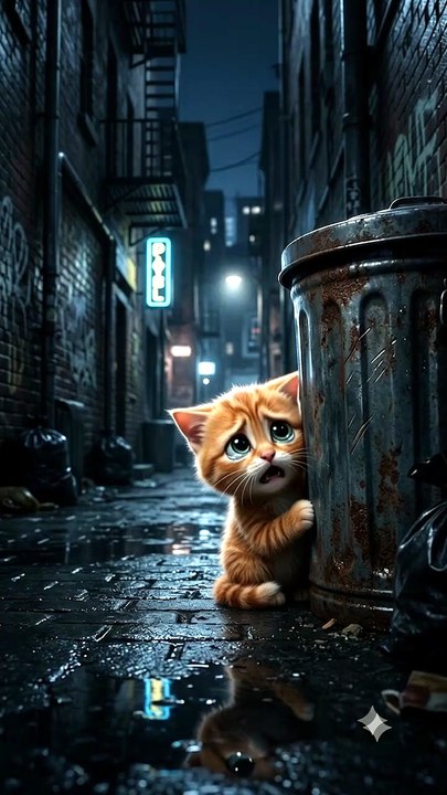 **The Scared Kitten's Life Changed Forever... 🥺❤️ | Pixar Style AI Animation #shorts**