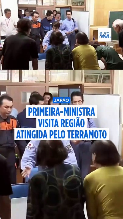 Primeira-ministra japonesa Sanae Takaichi visita área afetada pelo terramoto