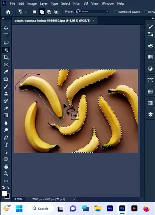 Change fruit background in Photoshop