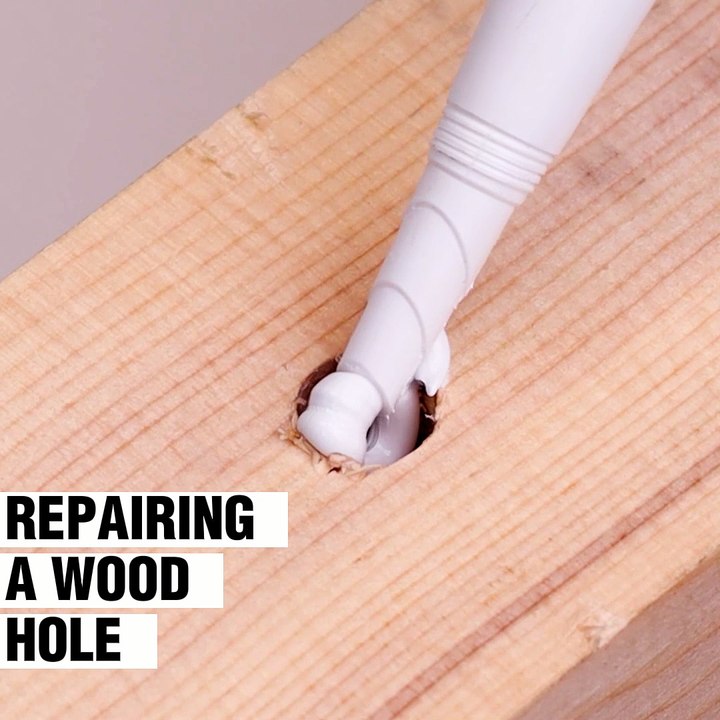Repairing a wood hole 💯