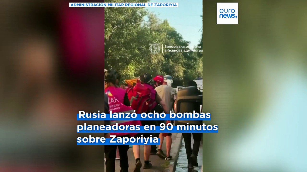 Un ataque ruso con bombas planeadoras sobre Zaporiyia deja 1 muerto y decenas de heridos