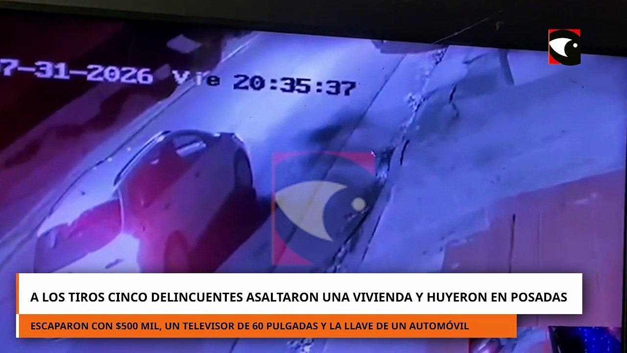 A los tiros cinco delincuentes asaltaron una vivienda y huyeron en Posadas