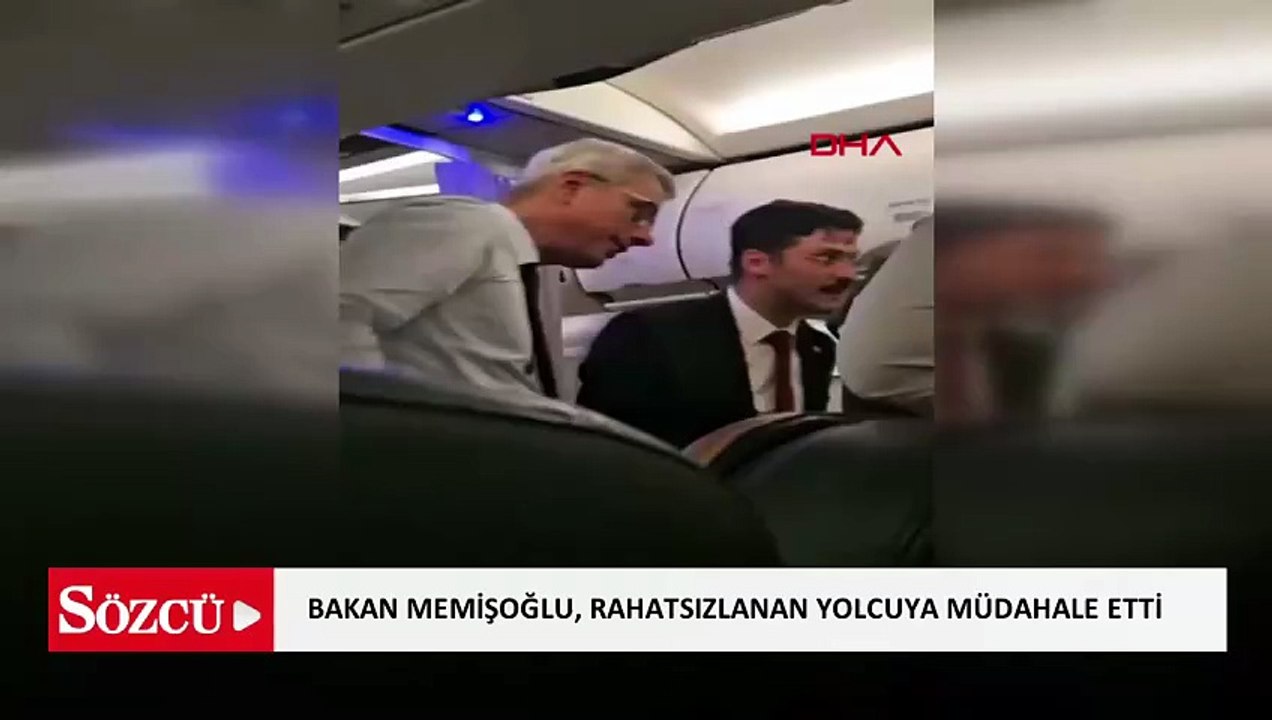 Bakan Memişoğlu, uçakta rahatsızlanan yolcuya müdahale etti