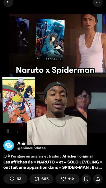 Naruto et solo leveling dans Spiderman Brand New days
