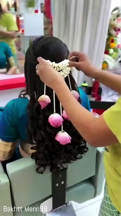 Elegant Bridal Hairstyle for Long Hair | Stunning Wedding Look