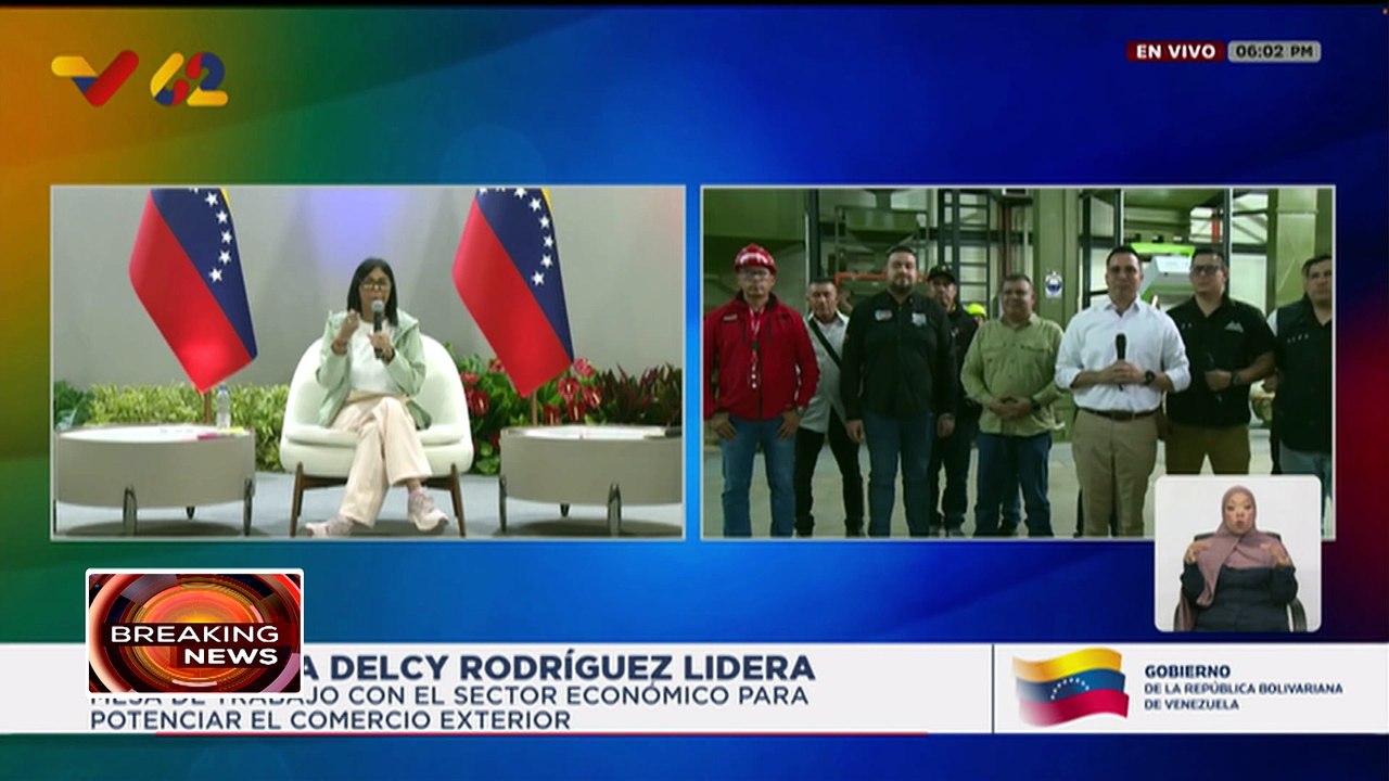 Acting Pres. Delcy Rodriguez leads working meeting with Economic Sector