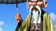 雨だと聞いて重たい雨傘を持って怒っているニラ仙人 ＃１６