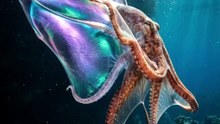🐙🌈🌊 One second it's tiny… the next, it looks like a giant underwater ghost.