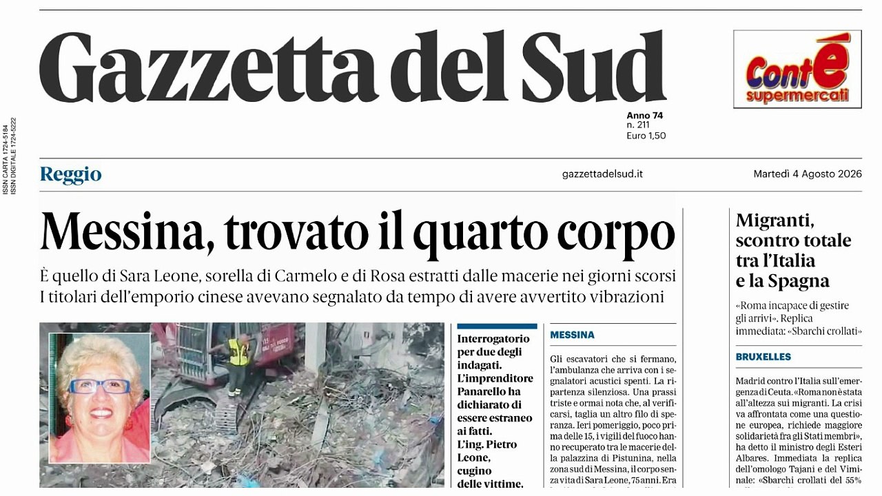 Rassegna stampa 04-08-2026 edizioni Calabria