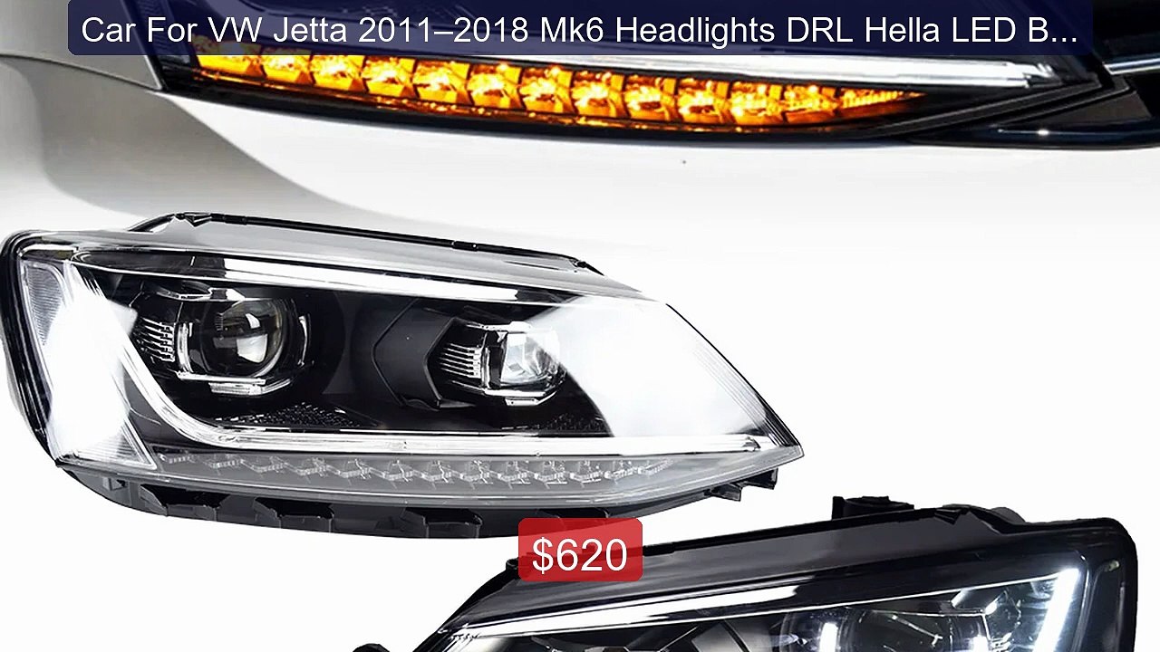Car For VW Jetta 2011–2018 Mk6 Headlights DRL Hella LED Bi Xen... -- Best Buy 2026 | Great Quality!
