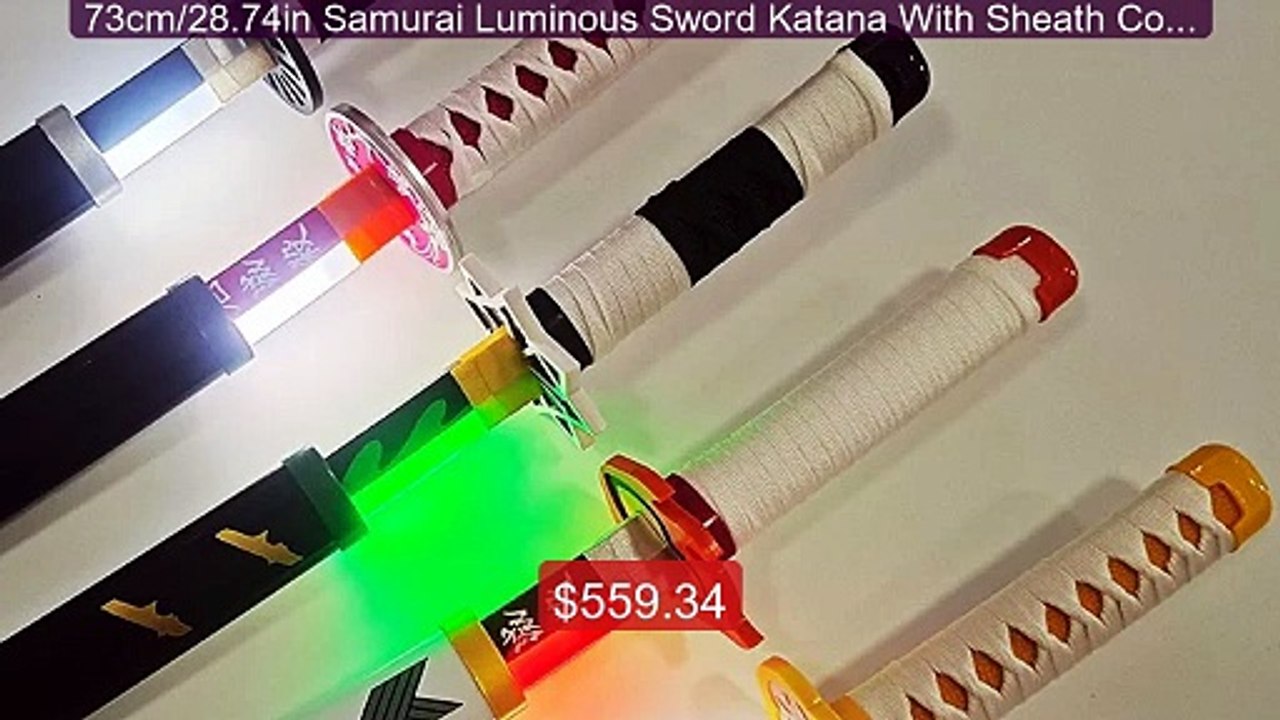 73cm/28.74in Samurai Luminous Sword Katana With Sheath Cosplay... -- Hot Deal 2026 | Limited Offer!