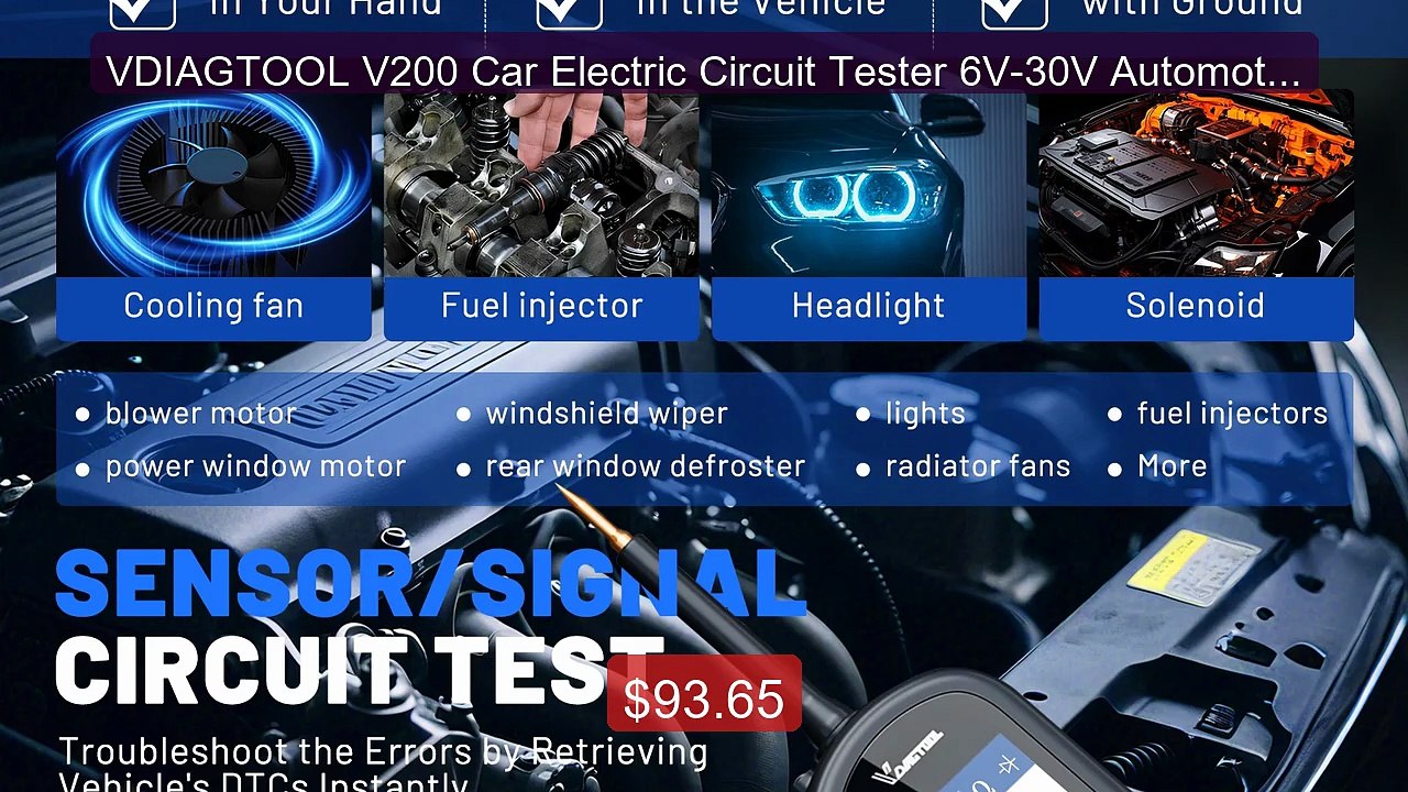 VDIAGTOOL V200 Car Electric Circuit Tester 6V-30V Automotive Power... -- Best Deal 2026 | Shop Now!