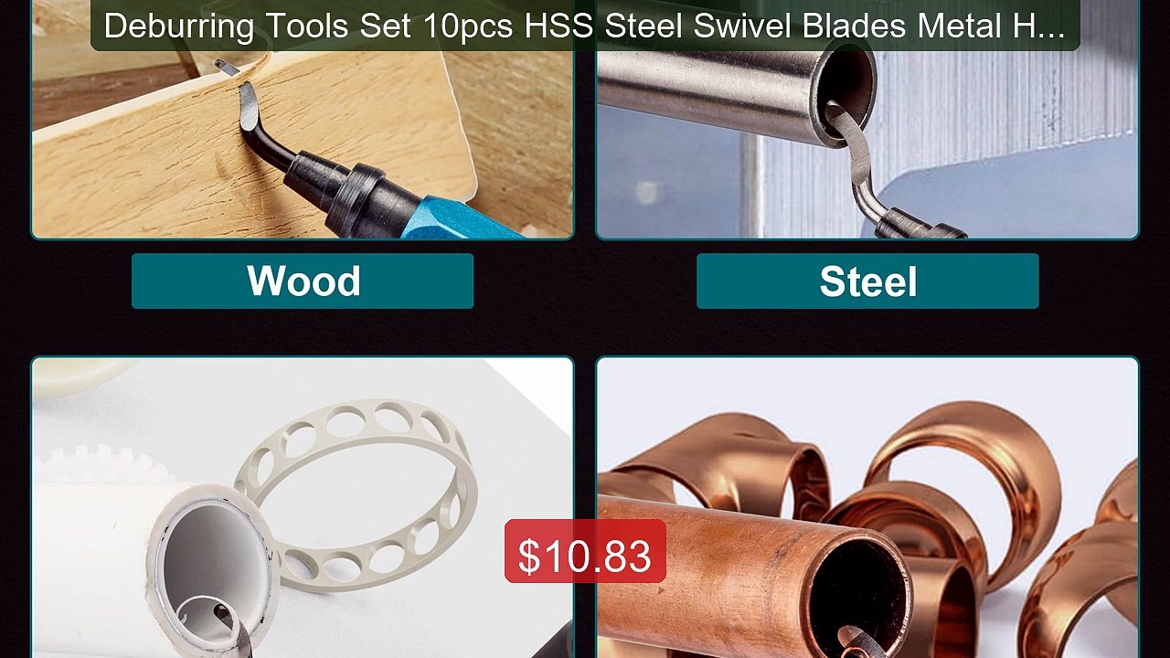 Deburring Tools Set 10pcs HSS Steel Swivel Blades Metal Han... -- Top Pick 2026 | Unbeatable Price!