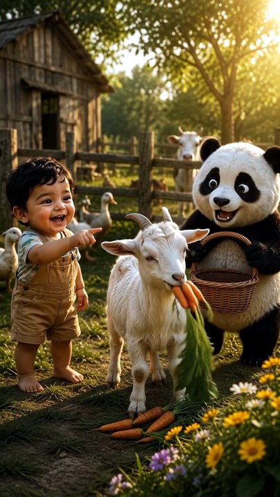 🐐 Goat Stole Everything! 😂 | Funny Baby Ali & Panda Animation | Cute Motion Episode 13