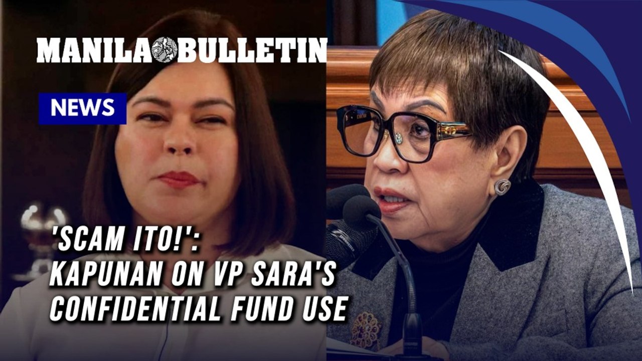 'Scam ito!': Kapunan on VP Sara's confidential fund use