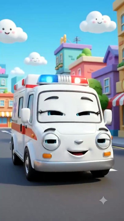 Speedy Ambulance Wee Woo! 🚑 | 10-Second Kids Vehicle Song